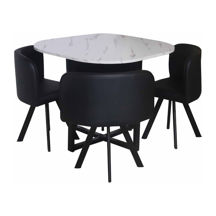 Corrigan Studio Del Mar 5 Piece Modern Compact Dining Table Set